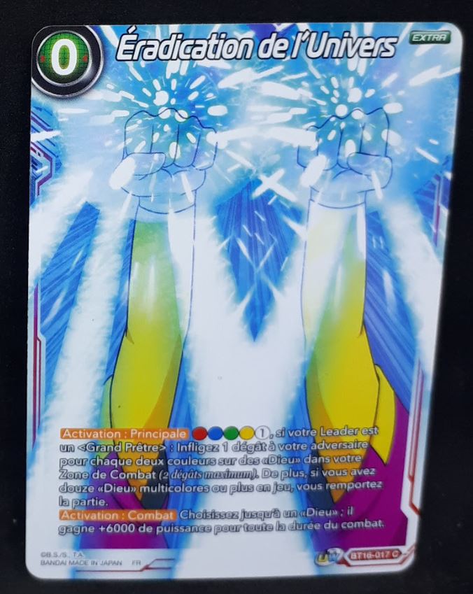 Carte Dragon Ball Super Card Game FR Unison Warrior Series Boost Set 7 BT16-017 C (2022) bandai éradication de l univers dbscg cardamehdz