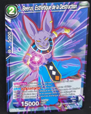 Carte Dragon Ball Super Card Game FR Unison Warrior Series Boost Set 7 BT16-037 C (2022) bandai beerus esthétique de la destruction dbscg