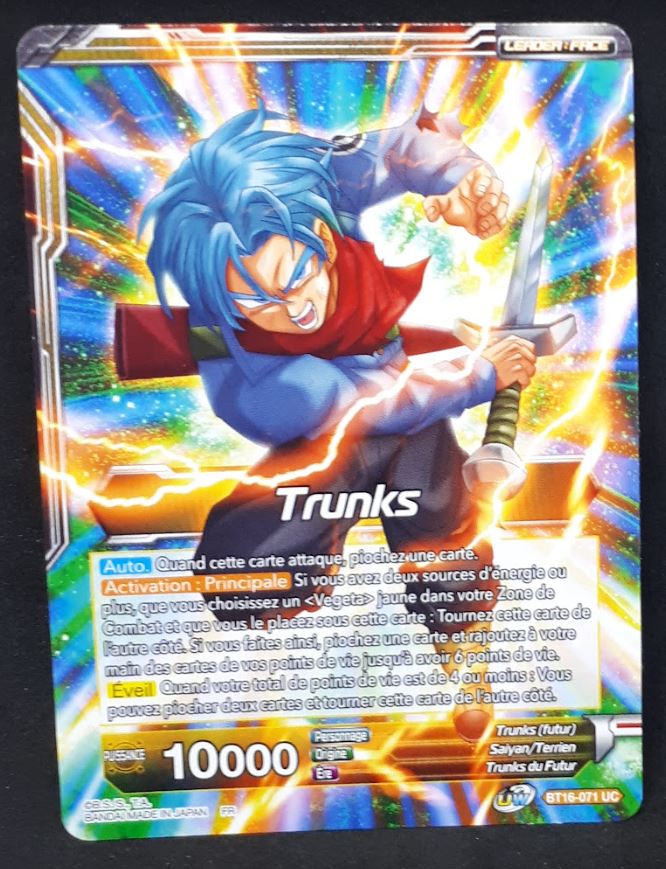 Carte Dragon Ball Super Card Game FR Unison Warrior Series Boost Set 7 BT16-071 UC (2022) bandai trunks dbscg cardamehdz