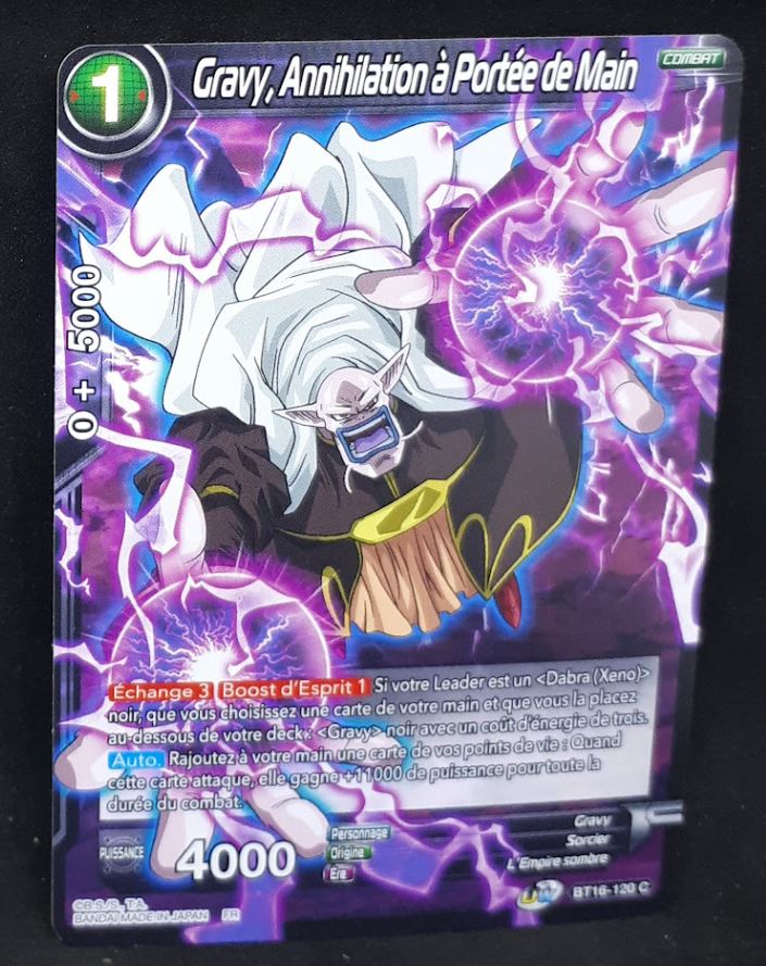 Carte Dragon Ball Super Card Game FR Unison Warrior Series Boost Set 7 BT16-120 C (2022) bandai gravy annihilation à portée de main dbscg