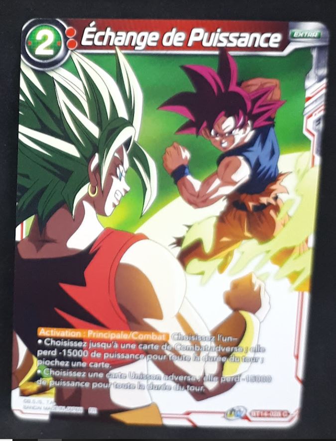 Carte Dragon Ball Super Card Game FR Unison Warrior Series Set 05 BT14-028 C bandai échange de puissance dbscg cardamehdz