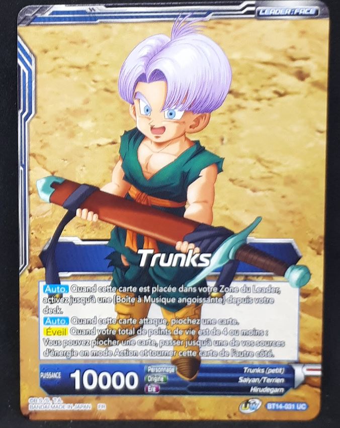 Carte Dragon Ball Super Card Game FR Unison Warrior Series Set 05 BT14-031 UC bandai trunks dbscg cardamehdz