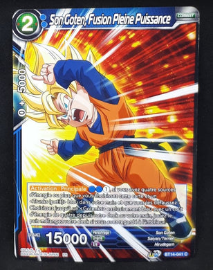 Carte Dragon Ball Super Card Game FR Unison Warrior Series Set 05 BT14-041 C bandai songoten fusion pleine puissance dbscg cardamehdz 