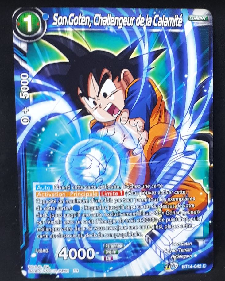 Carte Dragon Ball Super Card Game FR Unison Warrior Series Set 05 BT14-042 C bandai songoten challengeur de la calamité dbscg cardamehdz