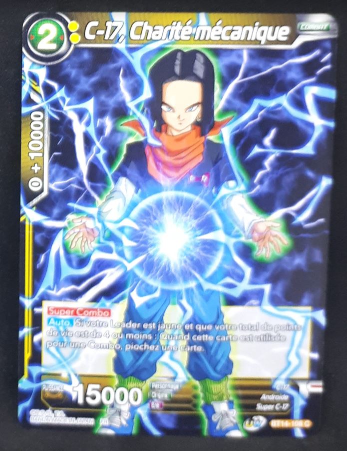 Carte Dragon Ball Super Card Game FR Unison Warrior Series Set 05 BT14-108 C bandai C 17 charité mécanique dbscg cardamehdz
