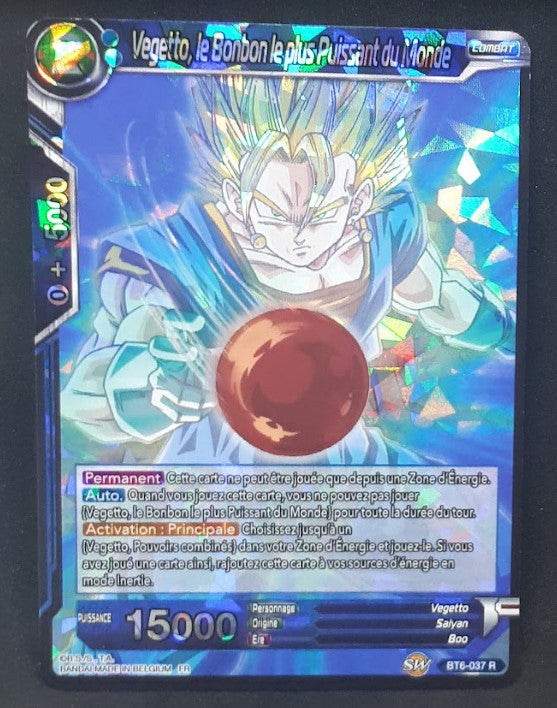 Carte Dragon Ball Super Card Game Fr Destroyer Kings BT6-037 R (foil) vegetto le bonbon le plus puissant du monde dbscg 