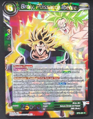 Carte Dragon Ball Super Card Game Fr Destroyer Kings BT6-061 R (foil) broly puissance libérée dbscg 