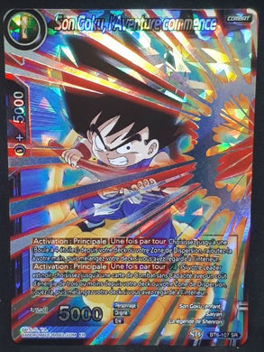 Carte Dragon Ball Super Card Game Fr Destroyer Kings BT6-107 SR (2019) bandai Son Goku, l'Aventure commence dbscg foil 