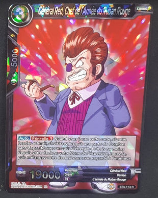 Carte Dragon Ball Super Card Game Fr Destroyer Kings BT6-113 R (foil) general red chef de l'armée du ruban rouge dbscg 