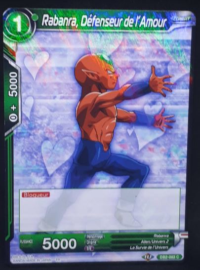 Carte Dragon Ball Super Card Game Fr Divine Multiverse DB2-083 C (2020) bandai Rabanra, Défenseur de l'Amour dbscg foil cardamehdz