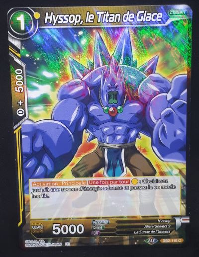 Carte Dragon Ball Super Card Game Fr Divine Multiverse DB2-118 C (2020) bandai Hyssop, le Titan de Glace dbscg foil 