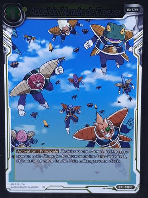 Carte Dragon Ball Super Card Game Fr Galactic Battle BT1-109 C Foil (2019) bandai appel de l'armée de freezer dbscg foil cardamehdz