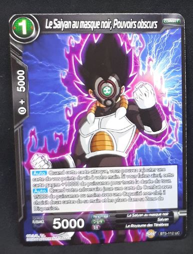 Carte Dragon Ball Super Card Game Fr Miraculous Revival BT5-112 UC (2020) bandai Le Saiyan au masque noir, Pouvoirs obscurs dbscg 