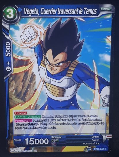 Carte Dragon Ball Super Card Game Fr Rise of the Unison Warrior BT10-042 C (2020) bandai vegeta guerrier traversant le temps dbscg cardamehdz