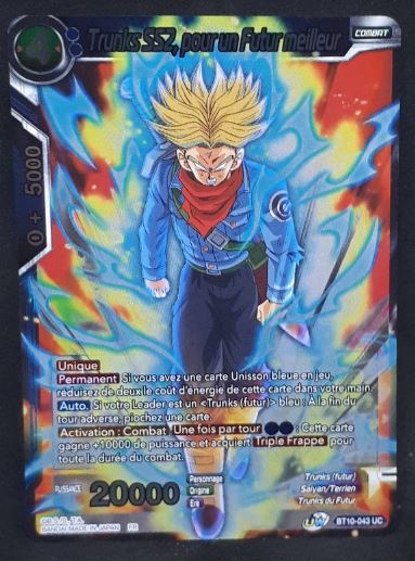 Carte Dragon Ball Super Card Game Fr Rise of the Unison Warrior BT10-043 C (2020) bandai trunks ss2 pour un futur meilleur dbscg foil cardamehdz