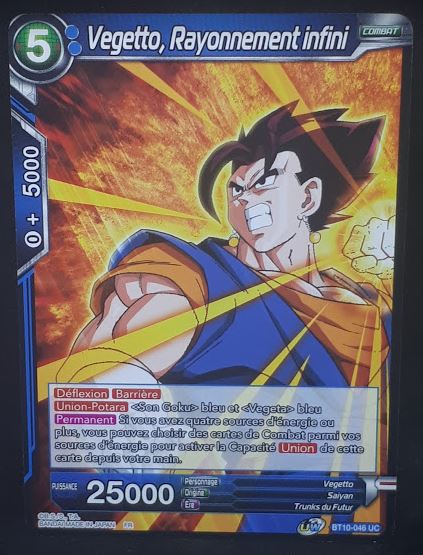 Carte Dragon Ball Super Card Game Fr Rise of the Unison Warrior BT10-046 UC (2020) bandai vegetto rayonnement infini dbscg cardamehdz