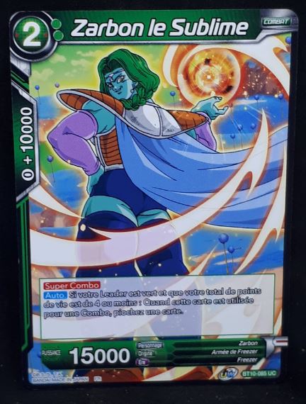 Carte Dragon Ball Super Card Game Fr Rise of the Unison Warrior BT10-085 C (2020) bandai zarbon le sublime dbscg cardamehdz