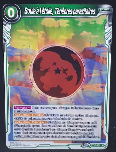 Carte Dragon Ball Super Card Game Fr Rise of the Unison Warrior BT10-091 UC (2020) bandai boule a 1 etoile tenebres parasitaires dbscg cardamehdz