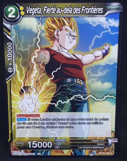 Carte Dragon Ball Super Card Game Fr Rise of the Unison Warrior BT10-106 C (2020) bandai vegeta fierté au dela des frontieres dbscg cardamehdz