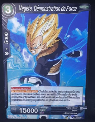 Carte Dragon Ball Super Card Game Fr Rise of the Unison Warrior BT10-129 C (2020) bandai Vegeta demonstration de force dbscg cardamehdz