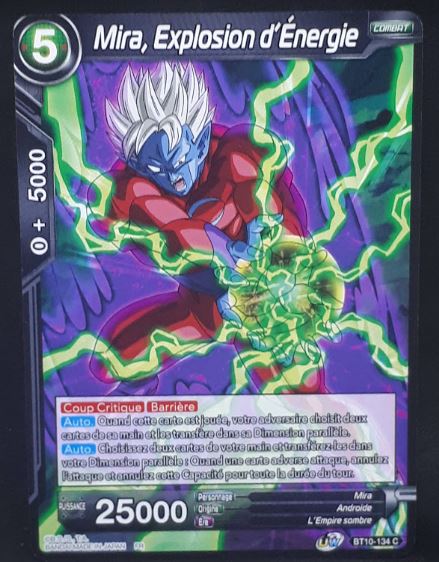 Carte Dragon Ball Super Card Game Fr Rise of the Unison Warrior BT10-134 C (2020) bandai Mira, Explosion d'Énergie dbscg cardamehdz