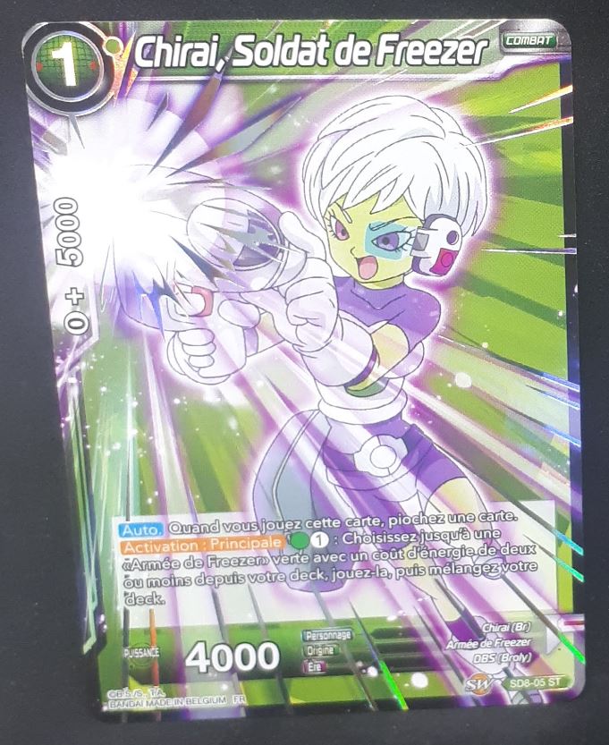 Carte Dragon Ball Super Card Game Fr Rising Broly SD8-05 ST (2019) bandai chirai soldat de freezer dbscg cardamehdz