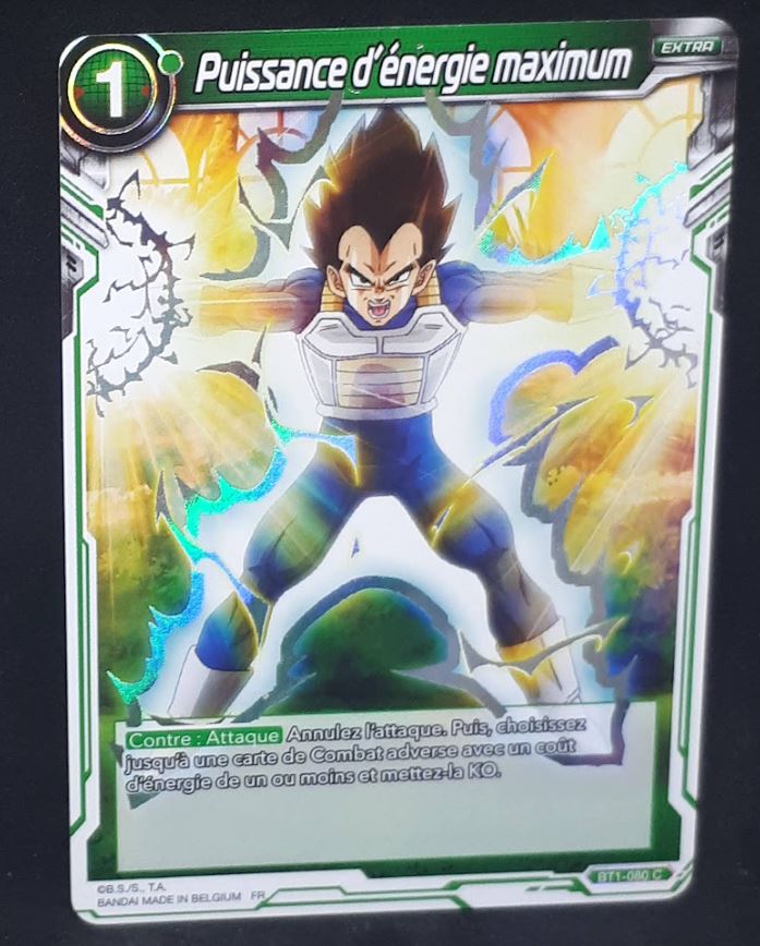 Carte Dragon Ball Super Card Game Fr Saiyan Legacy BT1-080 C (2019) bandai vegeta puissance d energie maximum