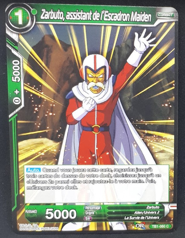 Carte Dragon Ball Super Card Game Fr The Tournament Of Power TB1-060 C (2018) bandai zarbuto assistant de l'escadron maiden dbscg 