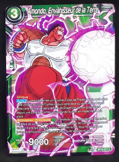 Carte Dragon Ball Super Card Game Fr Unison Warrior Series Set 03 Vicious Rejuvenation BT12-071 C (2021) bandai amondo envahisseur de la terre dbscg 