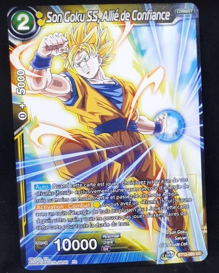 Carte Dragon Ball Super Card Game Fr Unison Warrior Series Set 04 BT13-095 UC (2021) bandai songoku ss allié de confiance dbscg 