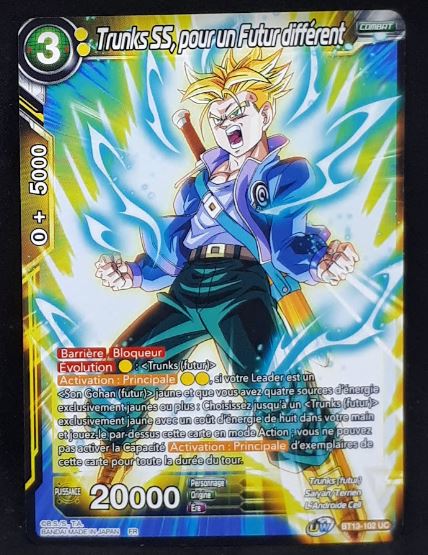 Carte Dragon Ball Super Card Game Fr Unison Warrior Series Set 04 BT13-102 UC (2021) bandai trunks ss pour un futur different dbscg