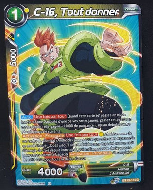 Carte Dragon Ball Super Card Game Fr Unison Warrior Series Set 04 BT13-112 UC (2021) bandai cyborg 16 tout donner dbscg