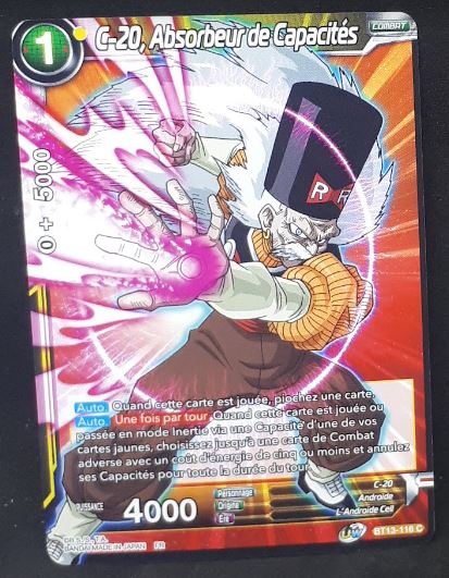 Carte Dragon Ball Super Card Game Fr Unison Warrior Series Set 04 BT13-116 C (2021) bandai cyborg 20 absorbeur de capacités dbscg 