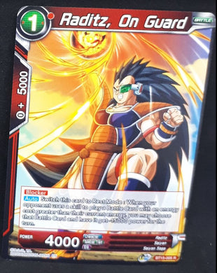 Carte Dragon Ball Super Card Game Us UWS Boost Saiyan Showdown BT15-005 R bandai raditz on guard dbscg
