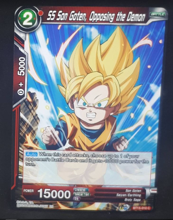 Carte Dragon Ball Super Card Game Us UWS Boost Saiyan Showdown BT15-010 C bandai ss songoten opposing the demon dbscg cardamehdz