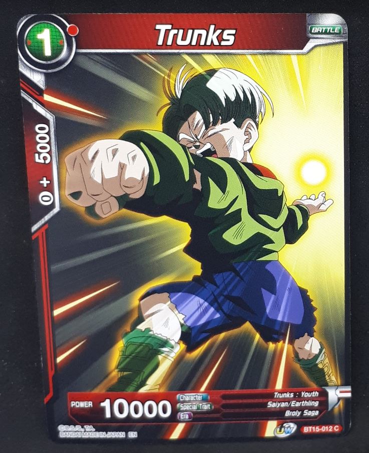 Carte Dragon Ball Super Card Game Us UWS Boost Saiyan Showdown BT15-012 C bandai trunks dbscg 