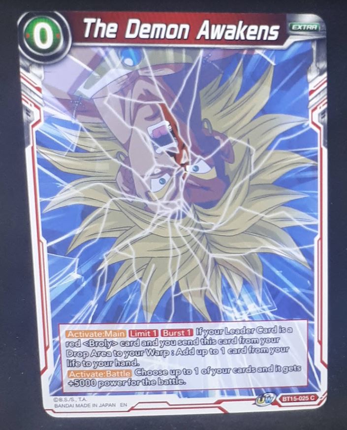 Carte Dragon Ball Super Card Game Us UWS Boost Saiyan Showdown BT15-025 C bandai the demon awakens dbscg