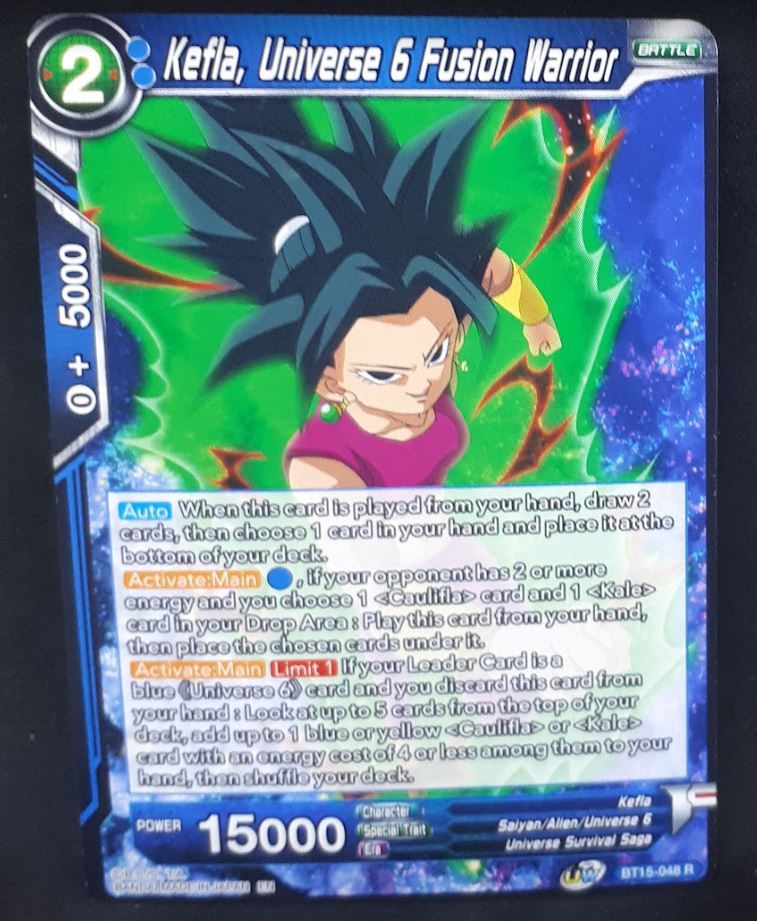 Carte Dragon Ball Super Card Game Us UWS Boost Saiyan Showdown BT15-048 R bandai kefla universe 6 fusion warrior dbscg cardamehdz 