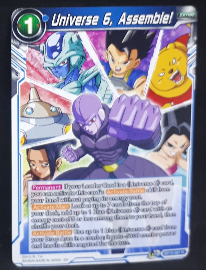 Carte Dragon Ball Super Card Game Us UWS Boost Saiyan Showdown BT15-057 R bandai universe 6 ASSEMBLE! dbscg