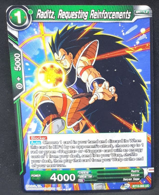Carte Dragon Ball Super Card Game Us UWS Boost Saiyan Showdown BT15-065 UC bandai raditz requesting reinforcements dbscg cardamehdz 