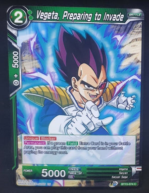 Carte Dragon Ball Super Card Game Us UWS Boost Saiyan Showdown BT15-074 C bandai vegeta prepare to invade dbscg