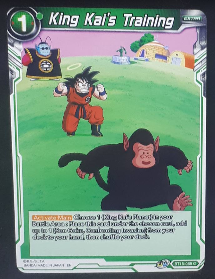 Carte Dragon Ball Super Card Game Us UWS Boost Saiyan Showdown BT15-089 C bandai king kai s training dbscg