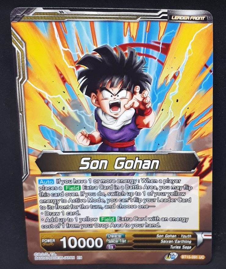 Carte Dragon Ball Super Card Game Us UWS Boost Saiyan Showdown BT15-091 UC bandai songohan dbscg