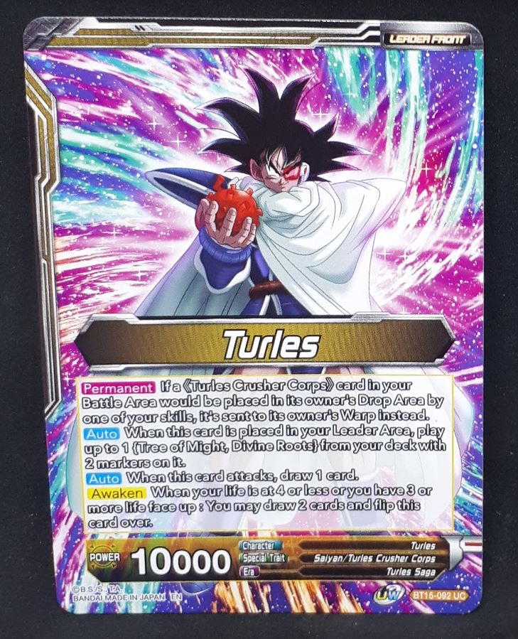 Carte Dragon Ball Super Card Game Us UWS Boost Saiyan Showdown BT15-092 UC bandai turles dbscg cardamehdz 