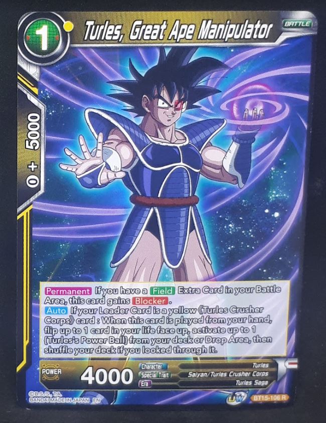 Carte Dragon Ball Super Card Game Us UWS Boost Saiyan Showdown BT15-106 R bandai turles great ape manipulator dbscg