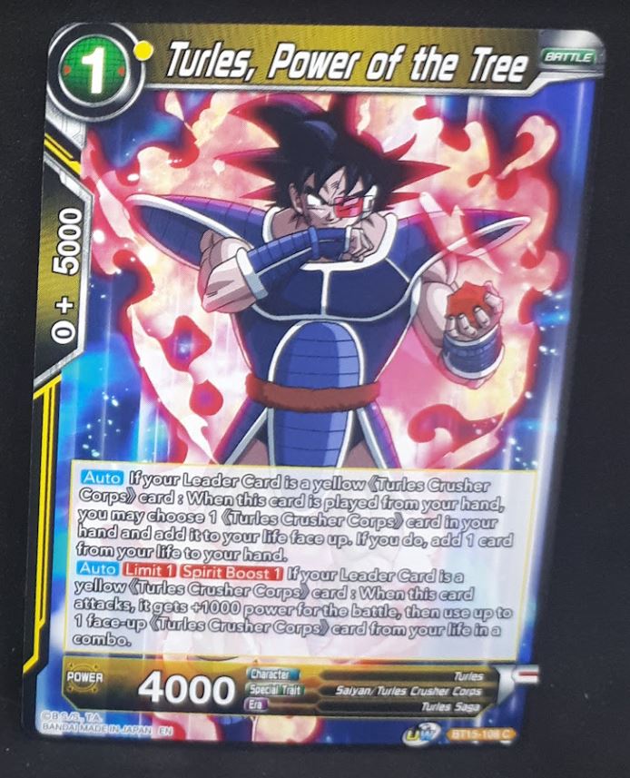 Carte Dragon Ball Super Card Game Us UWS Boost Saiyan Showdown BT15-108 C bandai turles power of the tree dbscg