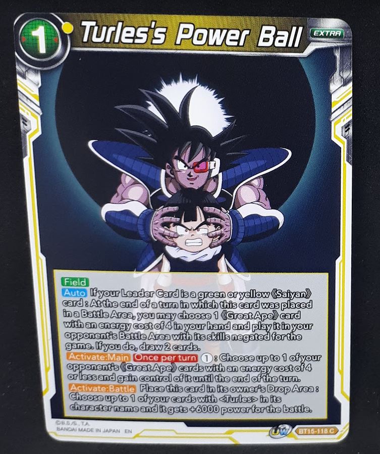 Carte Dragon Ball Super Card Game Us UWS Boost Saiyan Showdown BT15-118 C bandai turtle's power ball dbscg cardamehdz