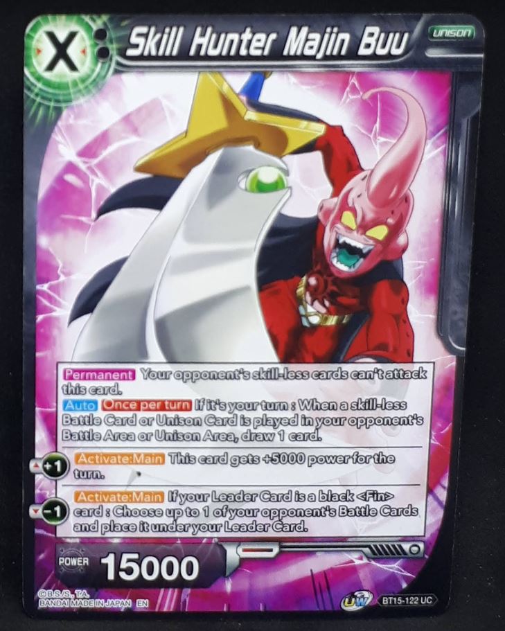 Carte Dragon Ball Super Card Game Us UWS Boost Saiyan Showdown BT15-122 UC bandai skill hunter majin buu dbscg 
