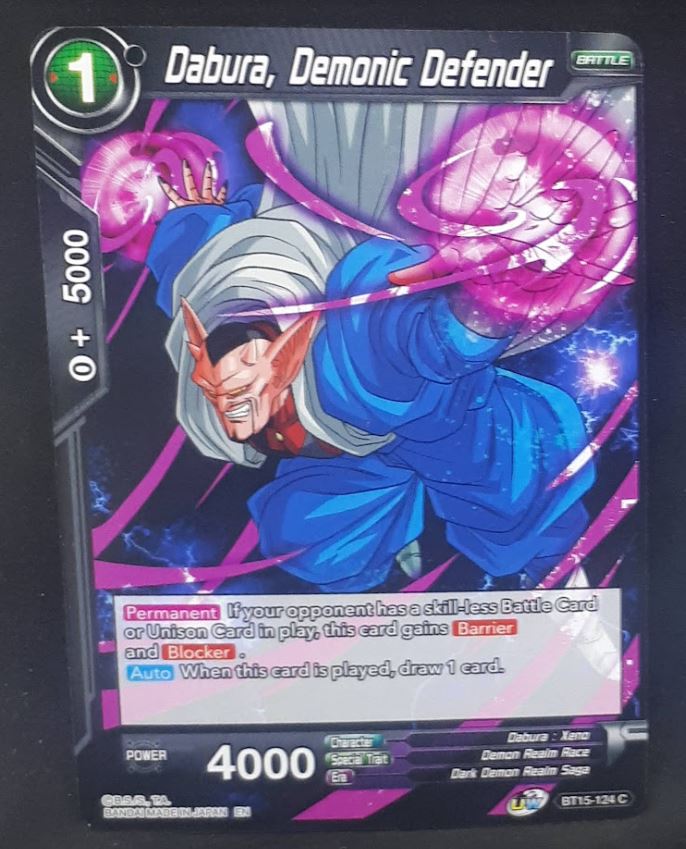 Carte Dragon Ball Super Card Game Us UWS Boost Saiyan Showdown BT15-124 C bandai dabura demonic defender dbscg
