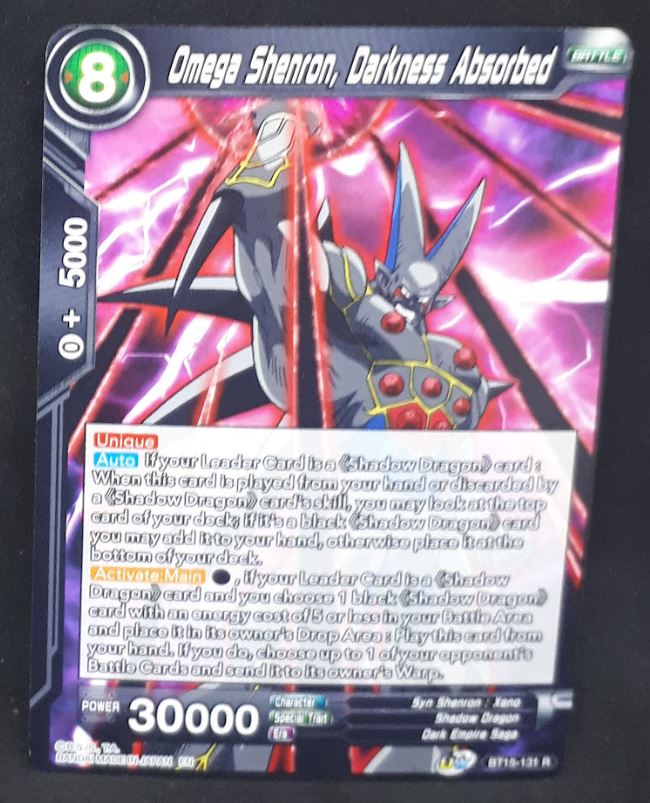 Carte Dragon Ball Super Card Game Us UWS Boost Saiyan Showdown BT15-131 R bandai omega shenron darkness absorbed dbscg cardamehdz
